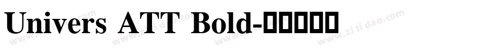 Univers ATT Bold字体转换